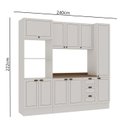 Ver imagem 2 de Cozinha Compacta Modulada com Rodapé, Tampo 8 Peças 240cm Friz Genialflex