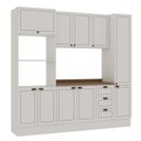 Ver imagem 3 de Cozinha Compacta Modulada com Rodapé, Tampo 8 Peças 240cm Friz Genialflex