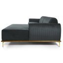 Ver imagem 6 de Sofá 2,55M 4 Lugares com Chaise Direito Pés Gold Molino B-317 Veludo Cinza - Domi