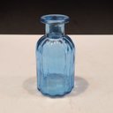 Ver imagem 4 de Vaso Garrafa Decorativo de Vidro Azul 10x5x5cm Enfeite Sala Mesa Estante Flores