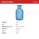 Ver imagem 7 de Vaso Garrafa Decorativo de Vidro Azul 10x5x5cm Enfeite Sala Mesa Estante Flores