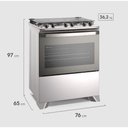Ver imagem 2 de Fogao Electrolux Prata 5b Fe5ig Prata Bivolt