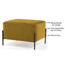 Ver imagem 2 de Kit 2 Puffs Decorativos 60cm Base Aço Status B-279 Veludo Mostarda