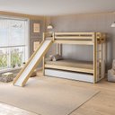 Ver imagem 1 de Treliche Infantil com Escorregador New Garden Casatema MadeiraOriginals Marrom/Branco