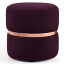 Ver imagem 1 de Puff Decorativo com Cinto Rosê Round B-292 Veludo Uva