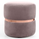 Ver imagem 1 de Puff Decorativo com Cinto Rosê Round B-305 Veludo Rosê