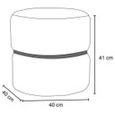 Ver imagem 4 de Puff Decorativo com Cinto Rosê Round B-309 Veludo Bege Claro