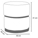 Ver imagem 4 de Puff Decorativo com Cinto e Aro Rosê Round B-300 Veludo Preto