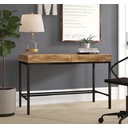 Ver imagem 2 de Escrivaninha reta com duas gavetas e pés metálicos