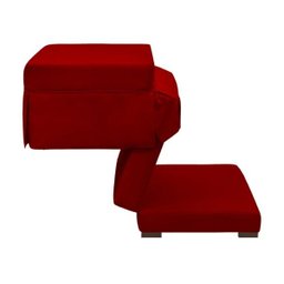 Puff Cama Solteiro Lúcia Suede D05 Vermelho - Mpozenato - 3