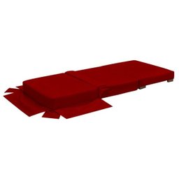 Puff Cama Solteiro Lúcia Suede D05 Vermelho - Mpozenato - 2