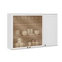 Ver imagem 1 de Armário de Cozinha Modulado Bella 2600 C/ 3 Portas (2 C/ Vidro) 120cm Branco - Carraro