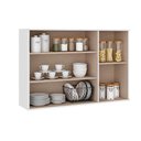 Ver imagem 2 de Armário de Cozinha Modulado Bella 2600 C/ 3 Portas (2 C/ Vidro) 120cm Branco - Carraro