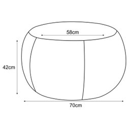 Puff Golf 70cm C34 Corino Marrom - 3