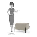 Ver imagem 4 de Kit 2 Puffs Decorativos 60cm Base Aço Status B-309 Veludo Bege