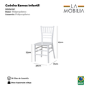 Ver imagem 7 de Conjunto 4 Cadeiras Tiffany Infantil Polipropileno Estrutura da Cadeira Branca