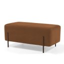 Ver imagem 1 de Puff Decorativo 90cm Base Aço Status B-262 Veludo Telha