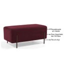 Ver imagem 2 de Puff Decorativo 90cm Base Aço Status B-278 Veludo Marsala