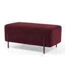 Ver imagem 1 de Puff Decorativo 90cm Base Aço Status B-278 Veludo Marsala