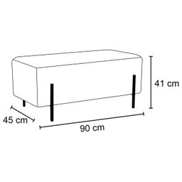 Puff Decorativo 90cm Base Aço Status B-279 Veludo Mostarda - 3