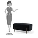Ver imagem 4 de Puff Decorativo 90cm Base Aço Status B-300 Veludo Preto