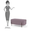 Ver imagem 4 de Puff Decorativo 90cm Base Aço Status B-305 Veludo Rosê