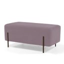 Ver imagem 1 de Puff Decorativo 90cm Base Aço Status B-305 Veludo Rosê