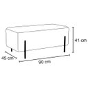 Ver imagem 3 de Puff Decorativo 90cm Base Aço Status B-309 Veludo Bege