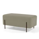Ver imagem 1 de Puff Decorativo 90cm Base Aço Status B-309 Veludo Bege
