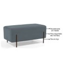 Ver imagem 2 de Puff Decorativo 90cm Base Aço Status B-317 Veludo Cinza