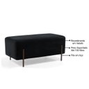 Ver imagem 2 de Kit 2 Puffs Decorativos 90cm Base Aço Status B-300 Veludo Preto