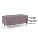 Ver imagem 2 de Kit 2 Puffs Decorativos 90cm Base Aço Status B-305 Veludo Rosê