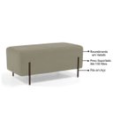 Ver imagem 2 de Kit 2 Puffs Decorativos 90cm Base Aço Status B-309 Veludo Bege