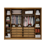Guarda Roupa Casal 6 Portas 8 Gavetas Santoro Ripado Móveis Novo Horizonte - Cumaru Fendi Ripado - 3