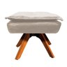 Puff Decorativo Sala de Estar Base Giratória Giromad Opla Suede Bege - Ibiza - 3