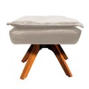 Ver imagem 3 de Puff Decorativo Sala de Estar Base Giratória Giromad Opla Suede Bege - Ibiza