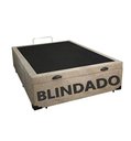Ver imagem 2 de Cama Box Baú Casal Blindado Suede Bege com Pistão a Gás