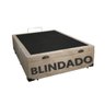 Cama Box Baú Casal Blindado Suede Bege com Pistão a Gás - 1