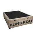 Ver imagem 1 de Cama Box Baú Casal Blindado Suede Bege com Pistão a Gás