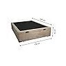 Cama Box Baú Casal Blindado Suede Bege com Pistão a Gás - 5