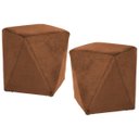 Ver imagem 1 de Kit 2 Puffs Decorativos Ametista B-262 Veludo Telha