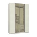 Ver imagem 1 de Guarda-roupa Solteiro Luciane 4 Portas 3 Gavetas Prime Plus Alumínio com Vidro Reflecta