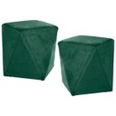 Ver imagem 1 de Kit 2 Puffs Decorativos Ametista B-303 Veludo Verde