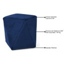 Ver imagem 3 de Kit 2 Puffs Decorativos Ametista B-304 Veludo Azul Marinho