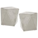 Ver imagem 1 de Kit 2 Puffs Decorativos Ametista B-309 Veludo Bege Claro