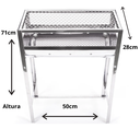 Ver imagem 2 de Churrasqueira Inox Grande Carvão com Pé e Grelha