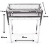 Churrasqueira Inox Grande Carvão com Pé e Grelha - 2