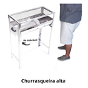 Ver imagem 5 de Churrasqueira Inox Grande Carvão com Pé e Grelha