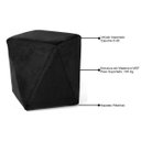 Ver imagem 3 de Puff Decorativo Ametista B-99 Veludo Preto