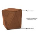 Ver imagem 3 de Puff Decorativo Ametista B-262 Veludo Telha